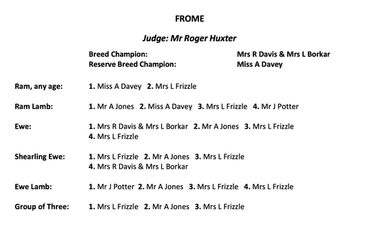 Frome Show